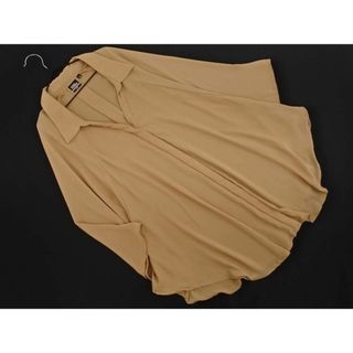 ユニクロ(UNIQLO)のUNIQLO ユニクロ DOUBLE STANDARD CLOTHING 変形 ブラウス シャツ sizeL/ベージュ ■◇ レディース(シャツ/ブラウス(長袖/七分))