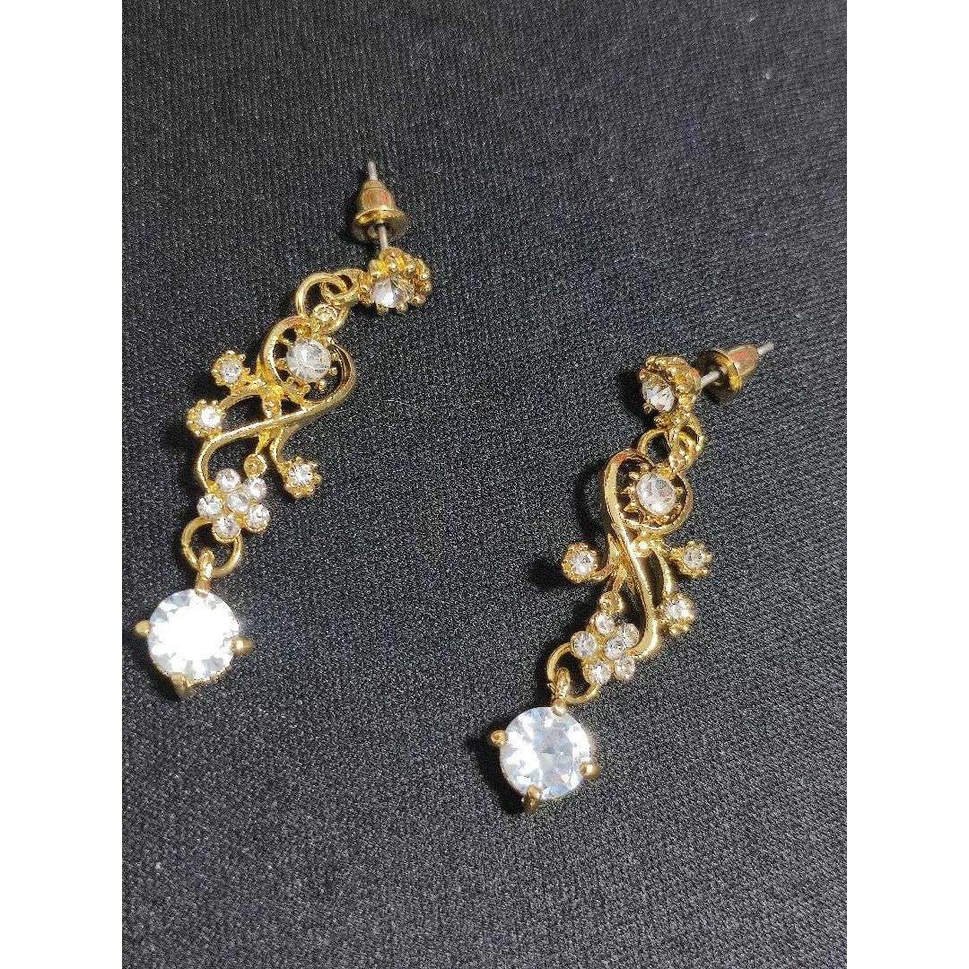 新品☆ジルコニア2点セット ピアス/イヤリング・ネックレス 結婚式 ゴールド レディースのアクセサリー(その他)の商品写真