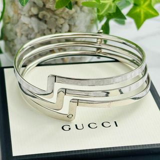 GUCCI グッチ　バングル　ブレスレット　3連　シルバー925