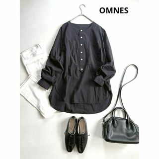 オムネス(OMNES)のオムネス OMNES タイプライター ビッグポケットノーカラー ブラウス(シャツ/ブラウス(長袖/七分))