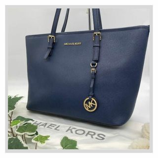 Michael Kors - MICHEAL KORS マイケルコース MK トートバッグ ネイビー レザー