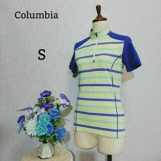 コロンビア(Columbia)のColumbia　新品未使用品　半袖シャツ　Sサイズ　ストライプ柄(Tシャツ/カットソー(半袖/袖なし))