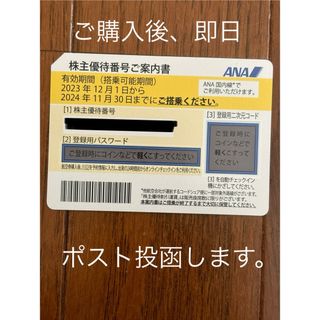 ANA 株主優待番号ご案内書+グループ優待券