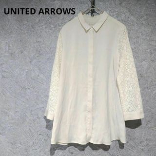 ビューティアンドユースユナイテッドアローズ(BEAUTY&YOUTH UNITED ARROWS)の【UNITED ARROWS】ユナイテッドアローズ　ブラウス　長袖　薄手　白(シャツ/ブラウス(長袖/七分))