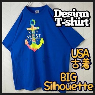 GILDAN - USA古着 ギルダン 企業ロゴ Tシャツ ビックサイズ イカリ マリン ゆるだぼ