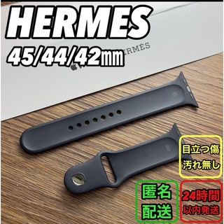 エルメス(Hermes)の1730 Apple Watch エルメス　ブラック　ラバー　スポーツバンド(ラバーベルト)