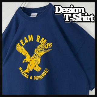 カレッジ Tシャツ チームロゴ イーグル オーバーサイズ 太アーム USA古着(Tシャツ/カットソー(半袖/袖なし))