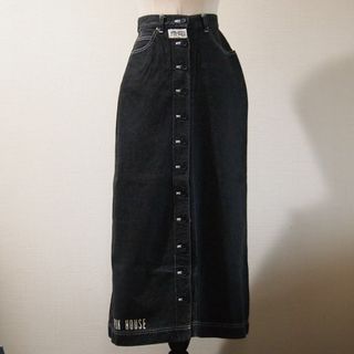 ピンクハウス(PINK HOUSE)のピンクハウス 黒デニムスカート(ロングスカート)