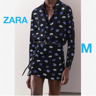 ザラ(ZARA)のZARA  ザラ　ZW COLLECTION プリント バルーンショートスカート(ミニスカート)