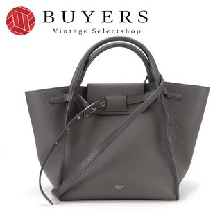 セリーヌ(celine)の【中古】 セリーヌ ハンドバッグ レザー グレー 2WAY ショルダー ビッグバッグ レディース 女性 CELINE(ハンドバッグ)