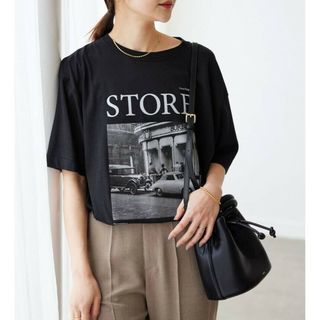 スローブイエナ(SLOBE IENA)のSLOBE IENA【スローブイエナ】☆LIFEフォトルーズTEE　新品ブラック(Tシャツ(半袖/袖なし))