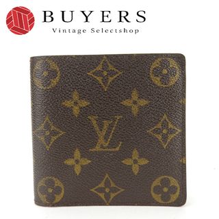 ルイヴィトン(LOUIS VUITTON)の【中古】 ルイ・ヴィトン 二つ折り財布 ポルトフォイユ・マルコ M61675 モノグラムキャンバス ブラウン コンパクト レディース メンズ LOUIS VUITTON(財布)