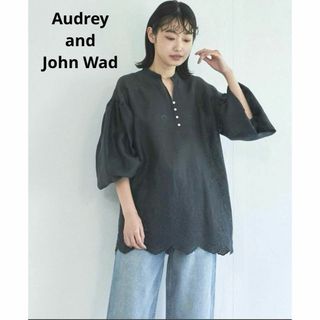 オードリーアンドジョンワッド(audrey and john wad)のAudrey and John Wad リネン100%カットワーク刺繍ブラウス(シャツ/ブラウス(長袖/七分))