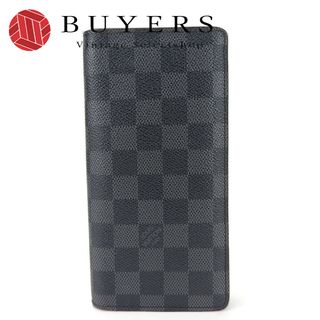 ルイヴィトン(LOUIS VUITTON)の【中古】 ルイ・ヴィトン 長財布 ポルトフォイユブラザ N62665 ダミエグラフィットキャンバス グレー ブラック シルバー金具 普段使い 小物 メンズ 男性 LOUIS VUITTON(長財布)