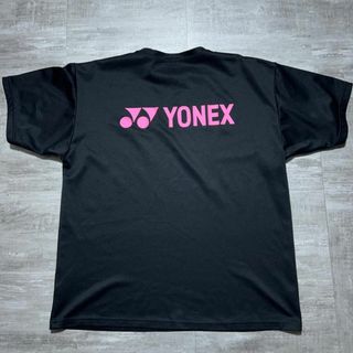 YONEX - 両面ロゴ YONEX ヨネックス マルチカラー ピンク×緑×黒 Tシャツ L