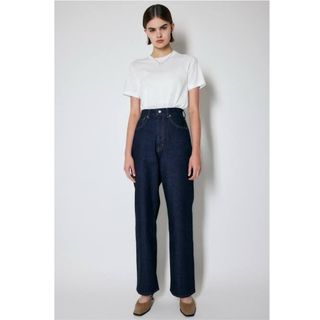 マウジー(moussy)の美品 MOUSSY HW LOOSE STRAIGHT OW サイズ24(デニム/ジーンズ)