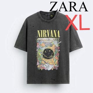 ザラ(ZARA)のZARA⭐︎ NIRVANAⒸダメージTシャツ　グランジ　 ニルヴァーナ  (Tシャツ/カットソー(半袖/袖なし))