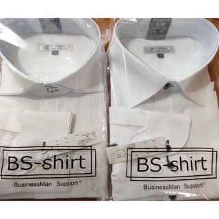 BS-shirt　長袖　ワイシャツ　2枚セット　3Lサイズ　形態安定加工　新品(シャツ)