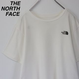 ザノースフェイス(THE NORTH FACE)の【大人気】ノースフェイス／Tシャツ　ワンポイントロゴ　Lサイズ　白Tシャツ　無地(Tシャツ/カットソー(半袖/袖なし))