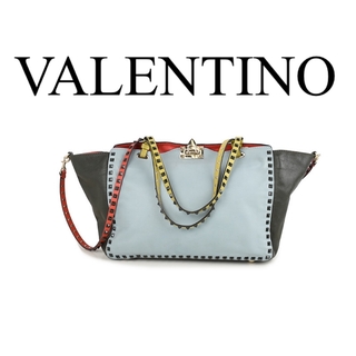 ヴァレンティノガラヴァーニ(valentino garavani)のVALENTINOヴァレンティノ ロックスタッズトートバッグショルダーbag本物(トートバッグ)