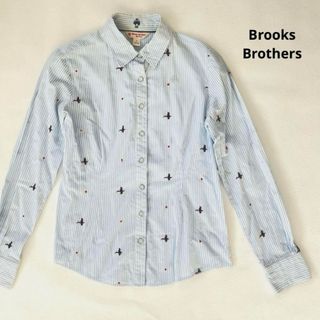 Brooks Brothers - 【ブルックスブラザーズ】ストライプ 総柄 シャツ レディース  コットン100%