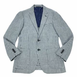 ユナイテッドアローズグリーンレーベルリラクシング(UNITED ARROWS green label relaxing)のユナイテッドアローズ グリーンレーベルリラクシング 千鳥格子 リネン混ジャケット(テーラードジャケット)