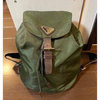 プラダ(PRADA)のPRADA プラダ ナイロンリュック カーキ B1197F(リュック/バックパック)