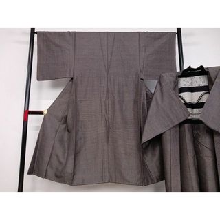 平和屋-こころ店■男性　紬　アンサンブル　亀甲絣　正絹　逸品　AAAD0450Bnp(着物)