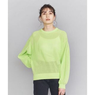 ビューティアンドユースユナイテッドアローズ(BEAUTY&YOUTH UNITED ARROWS)のBEAUTY&YOUTH　コットンメッシュクルーネックロングスリーブニット(ニット/セーター)