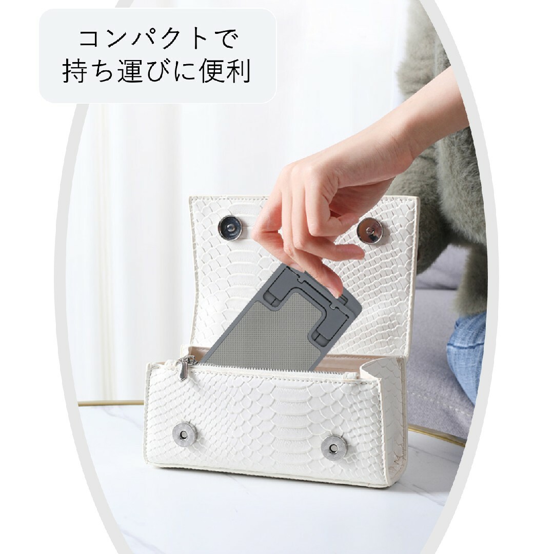 アルミニウム合金 折りたたみ式スマホ  iPad iphone スタンド スマホ/家電/カメラのスマホアクセサリー(保護フィルム)の商品写真