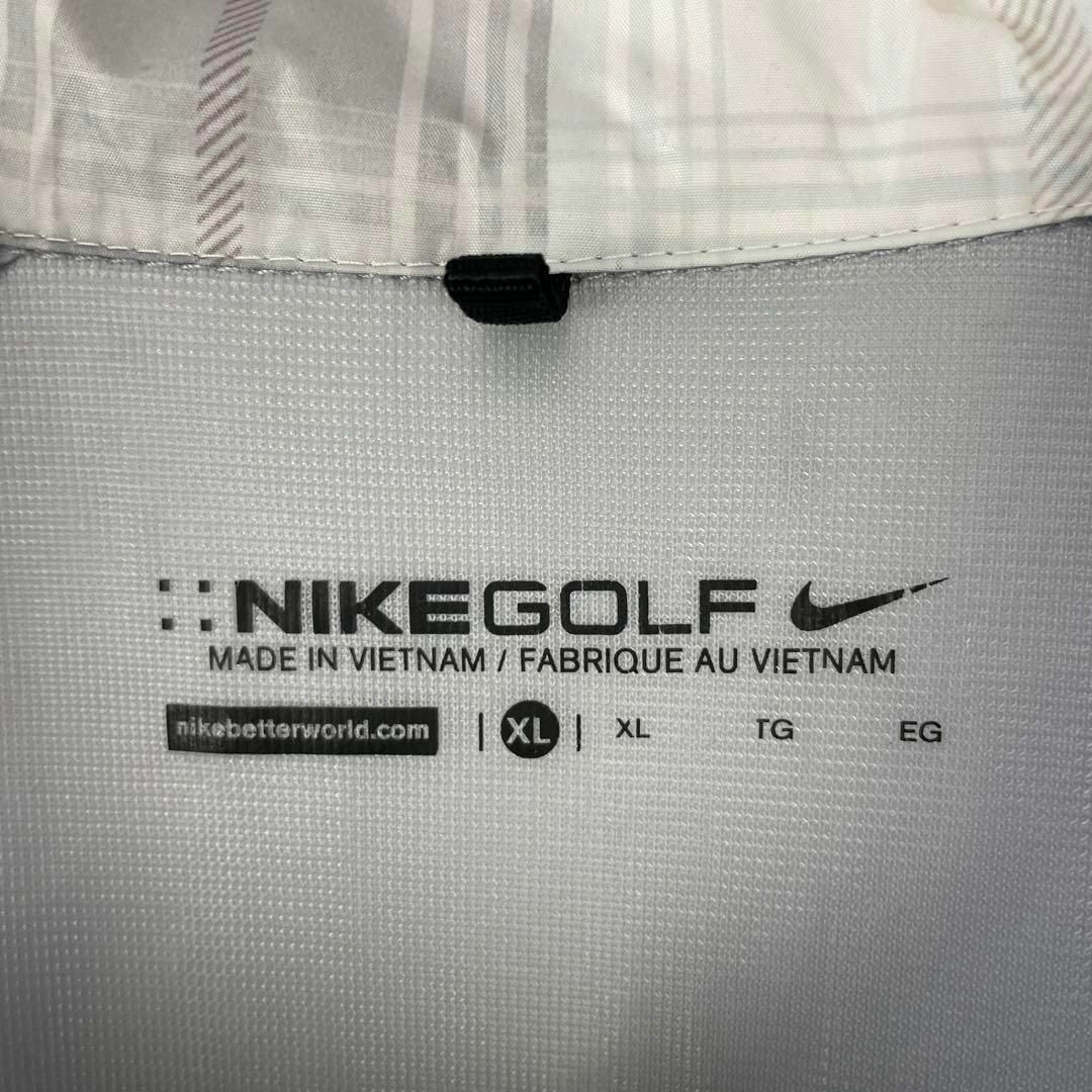 NIKE(ナイキ)のナイキ ナイロン ハーフジップ プルオーバー 異素材切替え スウッシュ US古着 メンズのジャケット/アウター(ナイロンジャケット)の商品写真