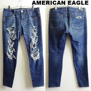 American Eagle - アメリカンイーグル　JEGGING　W80cm　スーパーストレッチ　クラッシュ加