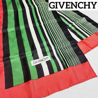 GIVENCHY - ★GIVENCHY★ ストール ストライプ シルク レッド グリーン ブラック
