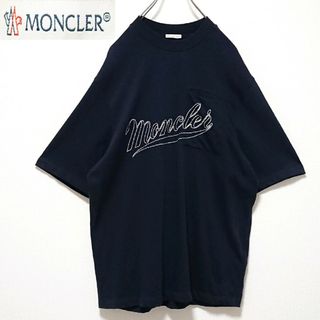 モンクレール(MONCLER)の美品 希少 モンクレール 刺繍 ワッペン ロゴ オーバーサイズ 半袖 Tシャツ(Tシャツ/カットソー(半袖/袖なし))