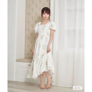 スナイデル(SNIDEL)のRosé Muse 2way sleeve floral dress ロゼミュ(ロングワンピース/マキシワンピース)