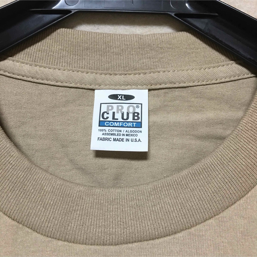 PRO CLUB(プロクラブ)の新品 PROCLUB コンフォート 半袖Tシャツ ベージュ系カーキ XL メンズのトップス(Tシャツ/カットソー(半袖/袖なし))の商品写真