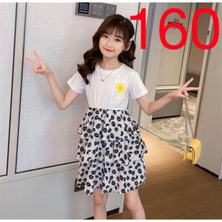 KWDA102サイズ★ホワイト★キッズ ワンピース 女の子 可愛い 子供服 (ワンピース)