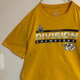 NHLナッシュビルプレデターズビッグロゴTシャツtシャツ雰囲気アイスホッケー古着(Tシャツ/カットソー(半袖/袖なし))