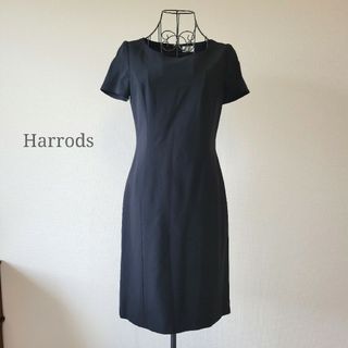 ハロッズ(Harrods)のハロッズ 膝丈ワンピース ブラックフォーマル 礼服 日本製 2(M) 膝丈 黒(ひざ丈ワンピース)