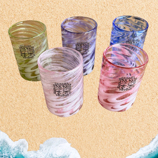 源河源吉 琉球グラス シェルクリア グラス 5色セット(グラス/カップ)
