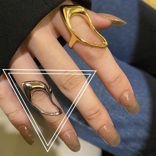 【在庫2】レディース　デザイン　リング　個性派　シルバー　指輪　韓国　Y2K(リング(指輪))