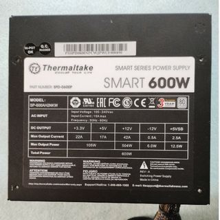 ♦Thermaltake ATX電源 SP-600AH2NKW　ジャンク