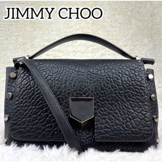 ジミーチュウ(JIMMY CHOO)の美品✨ジミーチュウ　ロケット2way ショルダーバッグ　レザー　スタッズ(ショルダーバッグ)