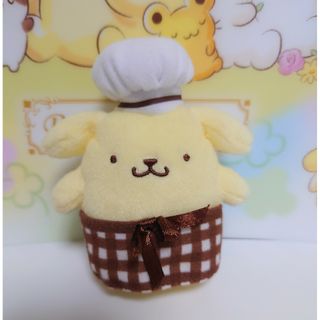 ポムポムプリン(ポムポムプリン)のポムポムプリン　ぬいぐるみ　マスコット　カフェ(キャラクターグッズ)