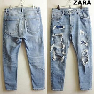 ZARA - ZARA　ハイライズスキニーテーパードデニム　W86cm　強ストレッチ　トルコ製