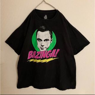 TV&MOVIE - ビッグバンセオリー海外ドラマムービーTシャツビッグプリントロゴフェードtシャツ黒