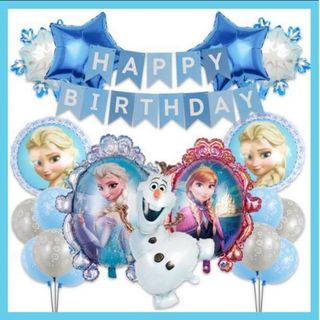 アナと雪の女王 バルーン　お誕生日セット★風船 ガーランド　エルサ　アナ　オラフ(その他)