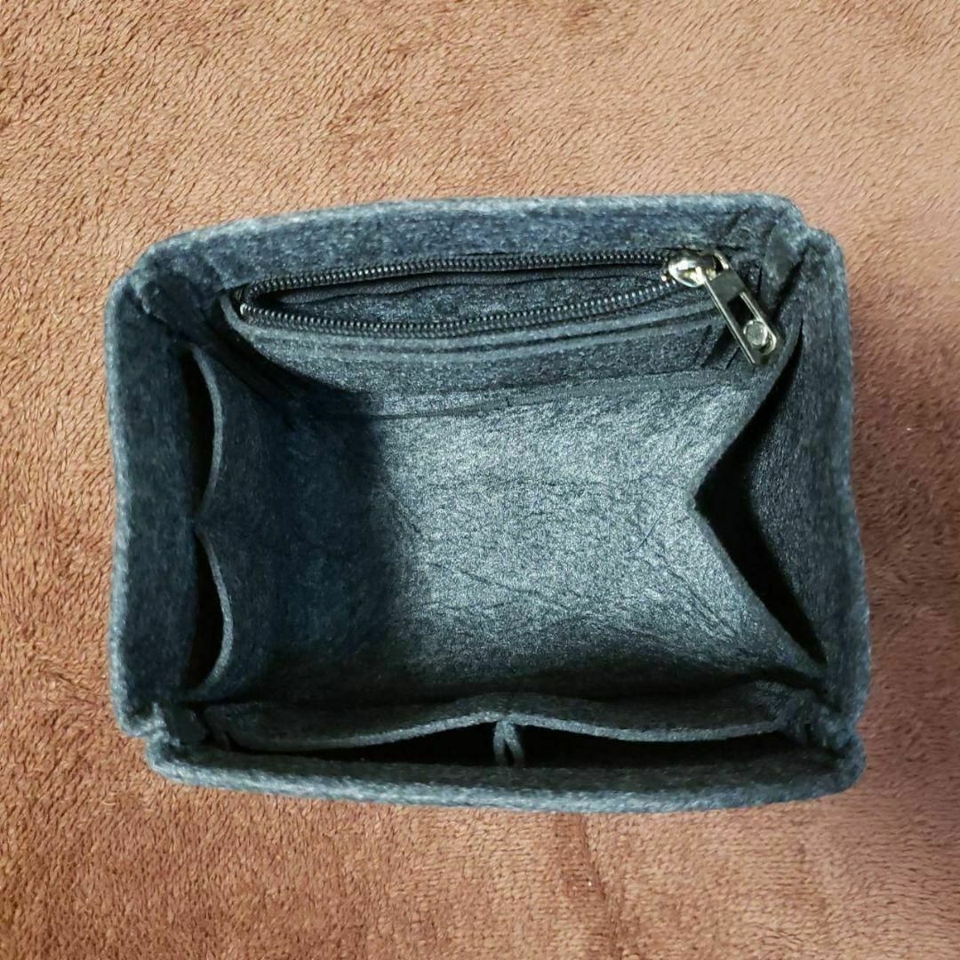 【ブラックPM】バッグインバッグ　インナーバッグ　ピコタン　大容量　おしゃれ レディースのバッグ(その他)の商品写真