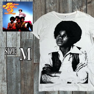 【希少】マイケルジャクソン 半袖Tシャツ ジャクソン5 白 Mサイズ(Tシャツ/カットソー(半袖/袖なし))
