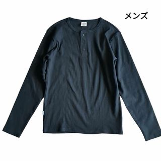 アヴィレックス(AVIREX)のアヴィレックス ヘンリーネックカットソー 黒 L 長袖 シンプル(Tシャツ/カットソー(七分/長袖))